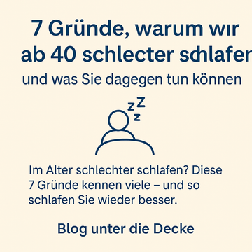 7 Gründe, warum wir ab 40 schlechter schlafen – und wie Sie wieder besser schlafen können